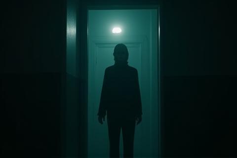 Dramatic still from a short film